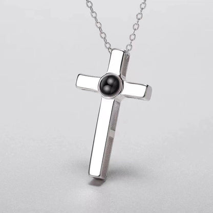 Cross Custom Photo Necklace