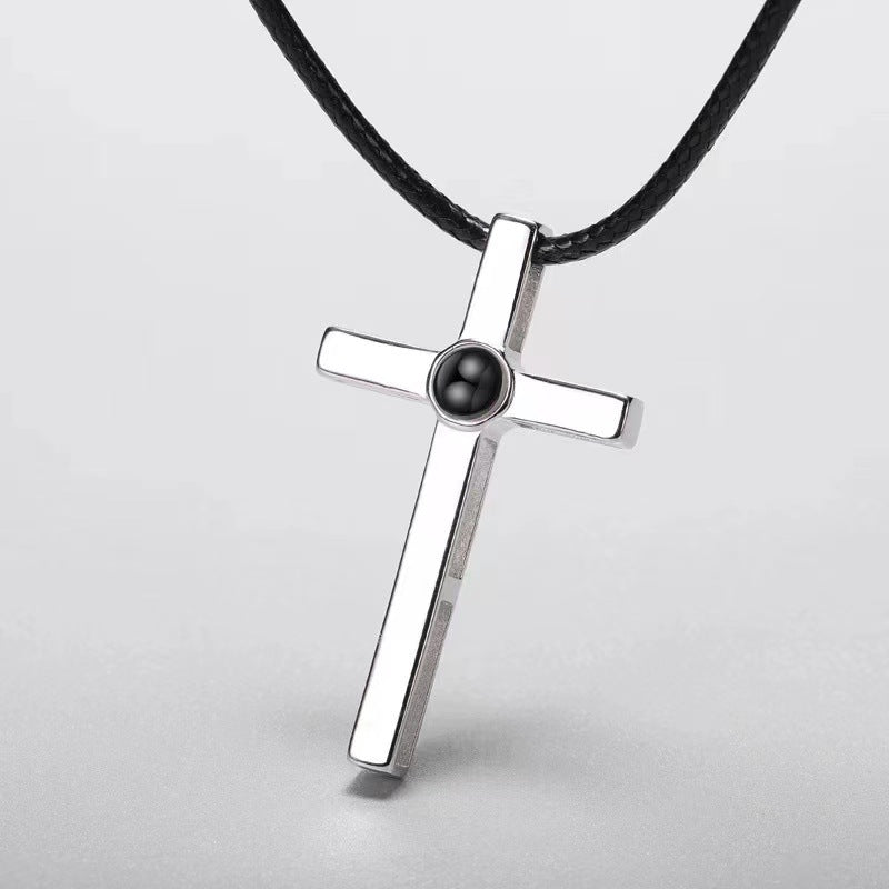 Cross Custom Photo Necklace