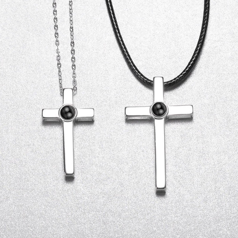 Cross Custom Photo Necklace
