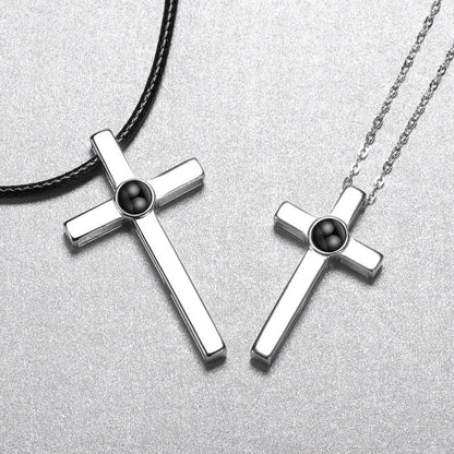 Cross Custom Photo Necklace
