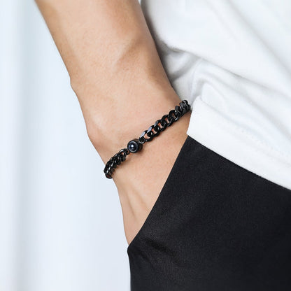 Custom Chain Photo Projection Bracelet