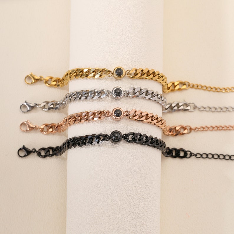 Custom Chain Photo Projection Bracelet