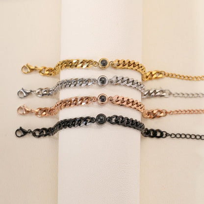 Custom Chain Photo Projection Bracelet