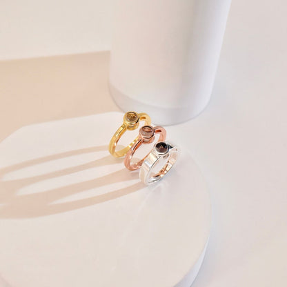 Couple Photo Projection Ring