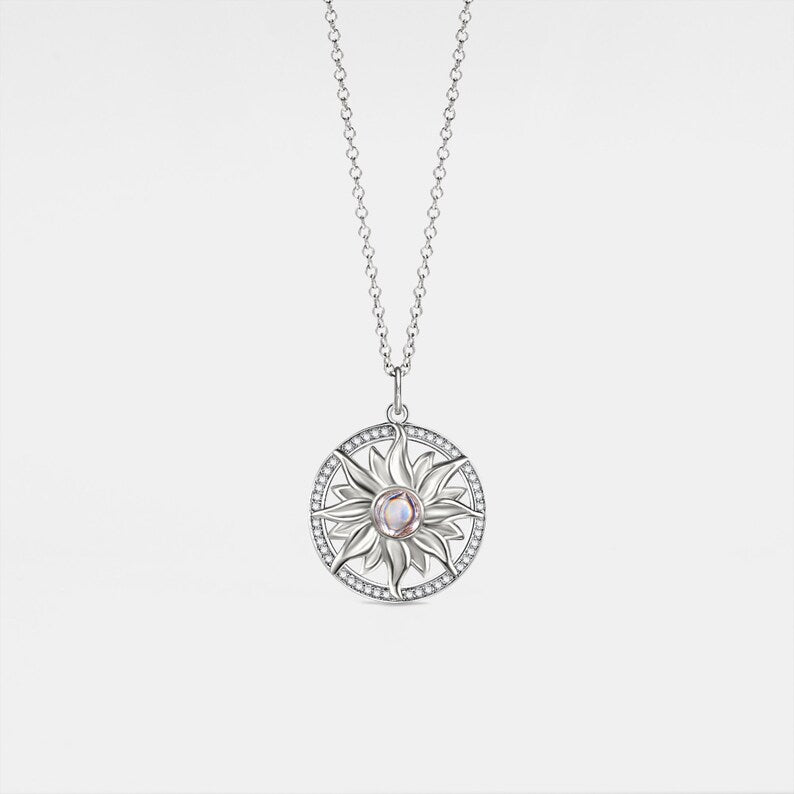 Sunflower Photo Projection Necklace