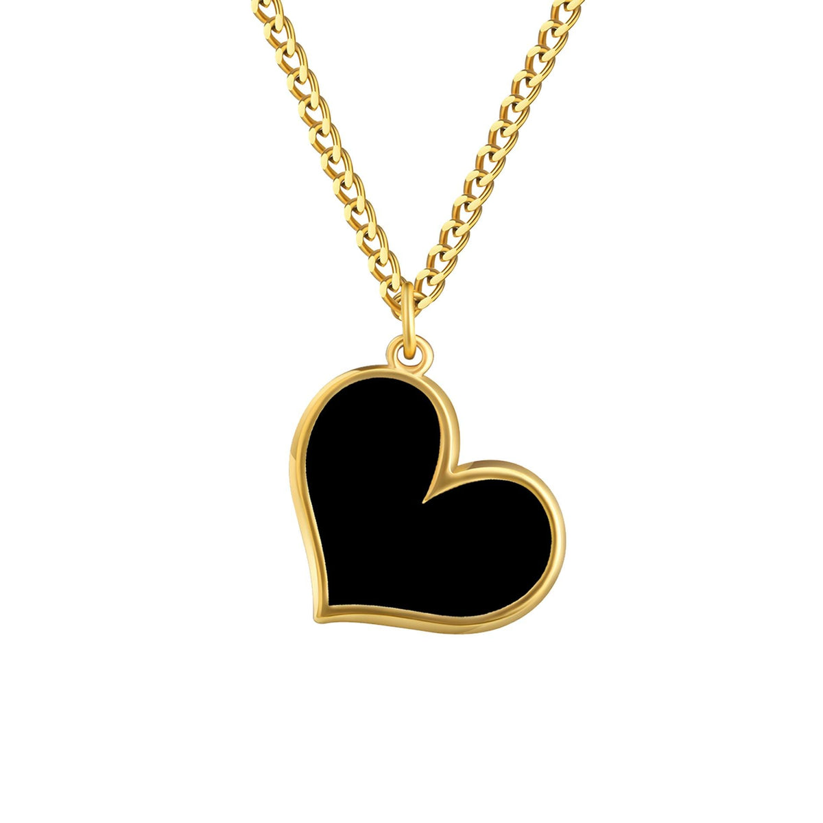 Slant Heart - Heat Activated Photo Necklace