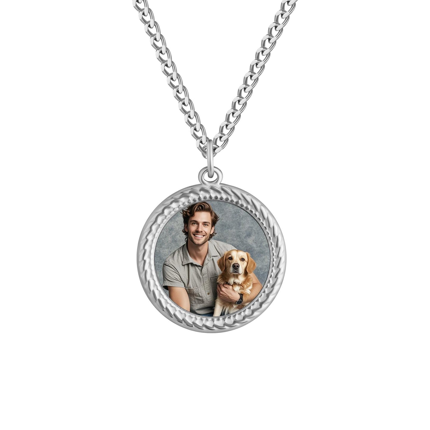 Heat-Activated Circle Photo Necklace - Magic Photo Necklace
