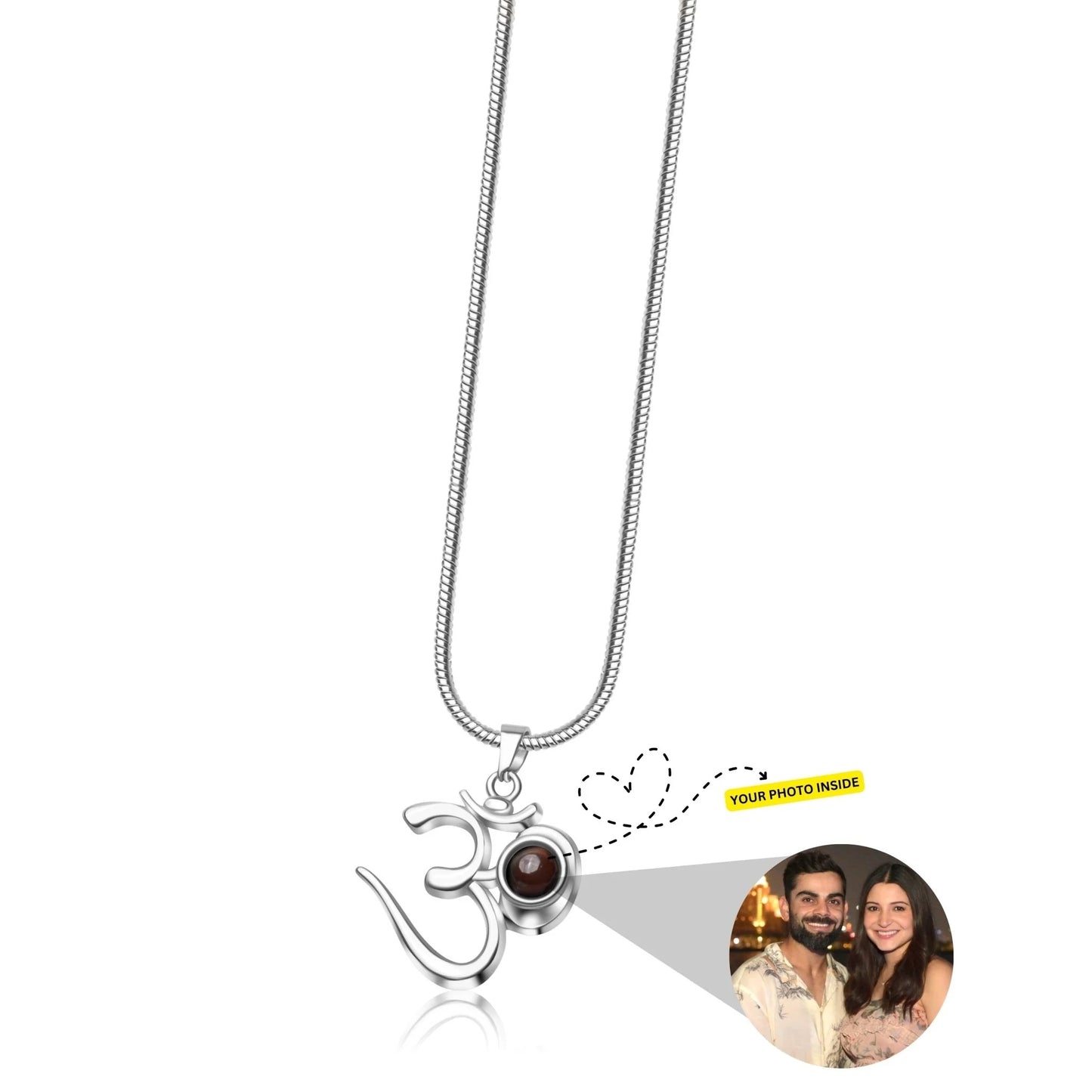 Wear Familia Personalised Custom Photo OM Necklace – Photo Projection Pendant