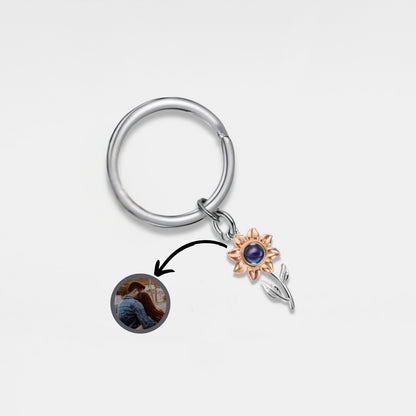 Sunflower Photo Keyring